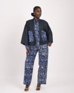 Adire Denim Set